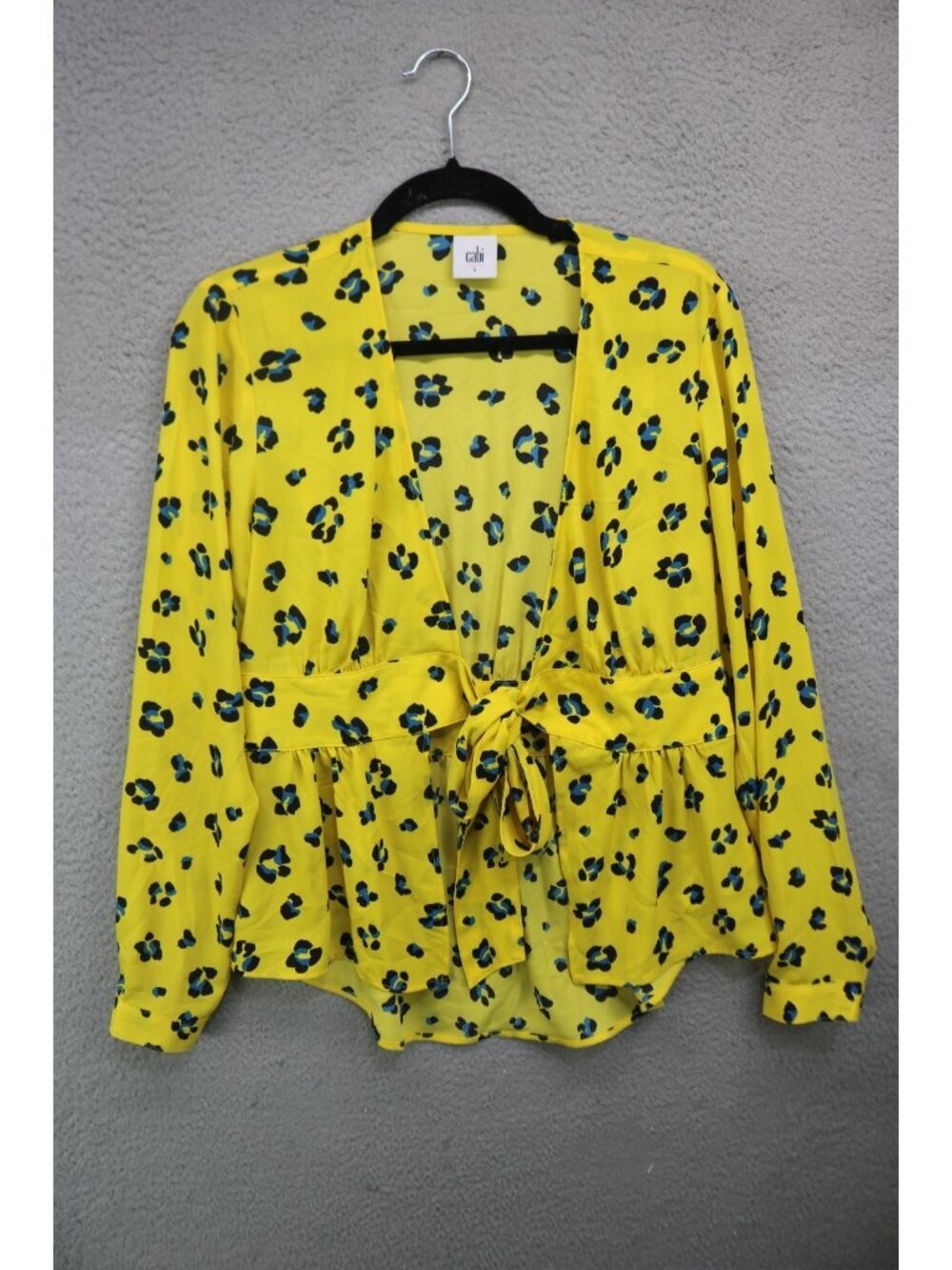 Cabi Long Silky Puff Sleeve Cardigan-Tie Front-Size Small-Whimsigoth-Cottagecore